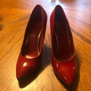Red Patent Pumps